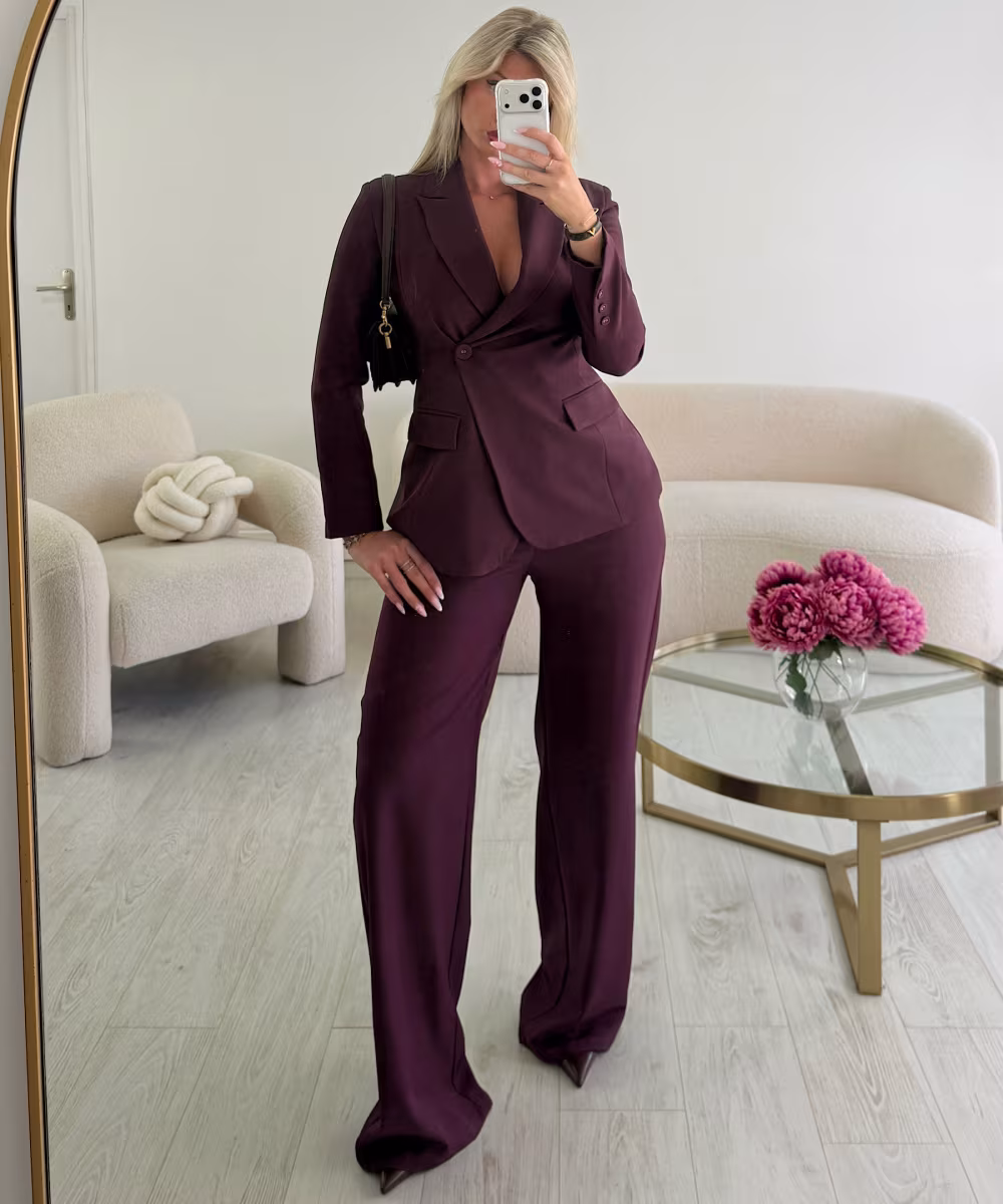 Pantalon Tall large plum  - DRESS DESIREE