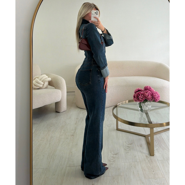 Blue tall jeans jumpsuit - DRESS DESIREE