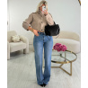 Gilet col montant taupe  - DRESS DESIREE