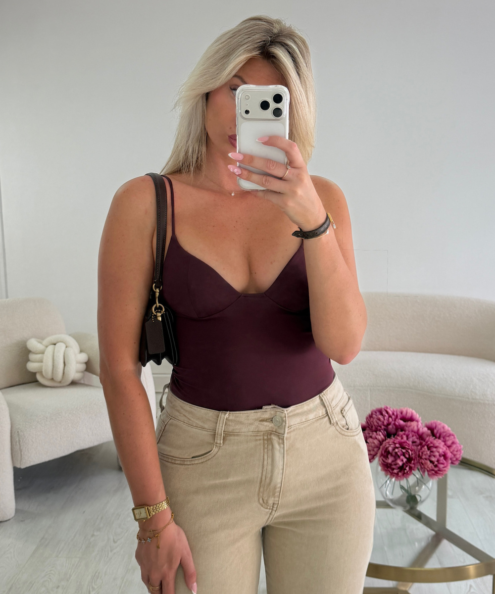 Burgundy shapewear top