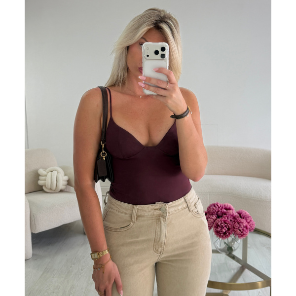Burgundy shapewear top - DRESS DESIREE
