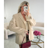 Blazer oversize dos échancré rose pastel - DRESS DESIREE