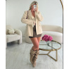 Blazer oversize dos échancré rose pastel - DRESS DESIREE