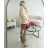 Pink oversized blazer with low-cut back - DRESS DESIREE
