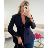 Sleeveless navy blue fitted blazer