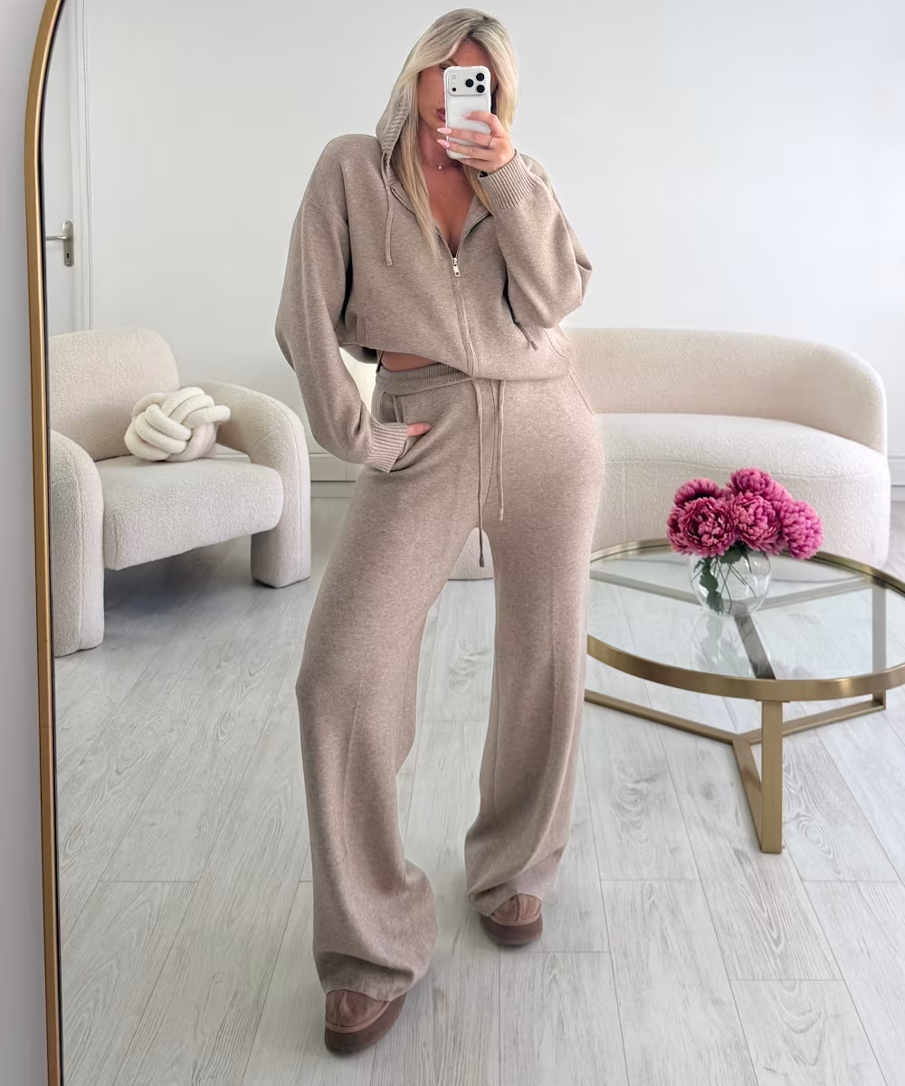 Ensemble pantalon casual taupe - DRESS DESIREE