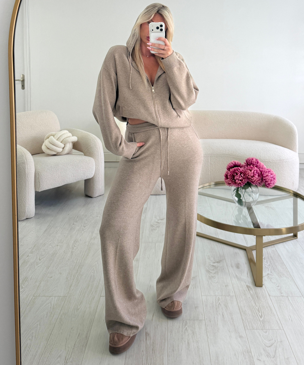 Taupe casual trouser set - DRESS DESIREE