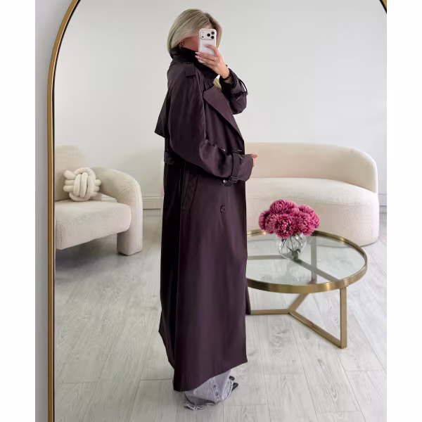Trench long plum - DRESS DESIREE