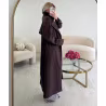 Long plum trench coat