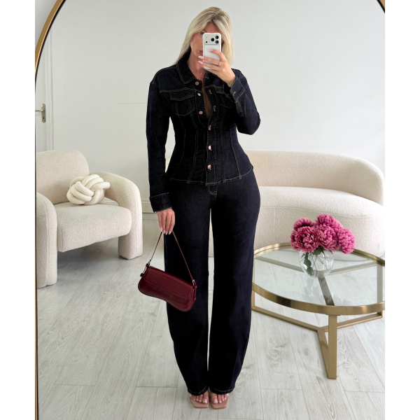 Veste denim cintré brut - DRESS DESIREE