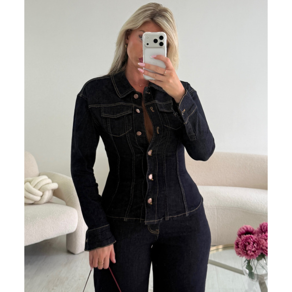 Veste denim cintré brut - DRESS DESIREE
