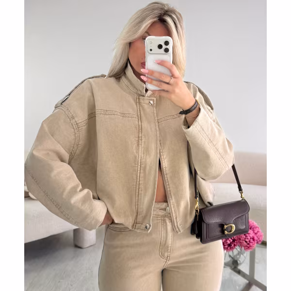 Sable denim bombers