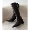 Bottes talons classy simili cuir marron - DRESS DESIREE