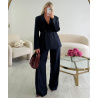 Blazer cintré rayures bleu marine DRESS DESIREE