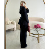 Navy blue striped tall trousers - DRESS DESIREE