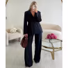 Pantalon tall rayures bleu marine  - DRESS DESIREE