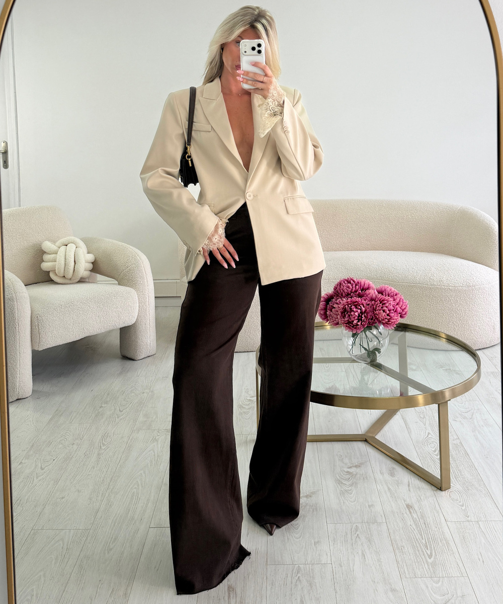 Jeans extra tall marron wide leg - DRESS DESIREE