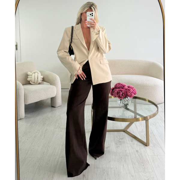 Jeans extra tall marron wide leg - DRESS DESIREE