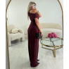 Extra tall burgundy pleated trousers DRESS DESIREE