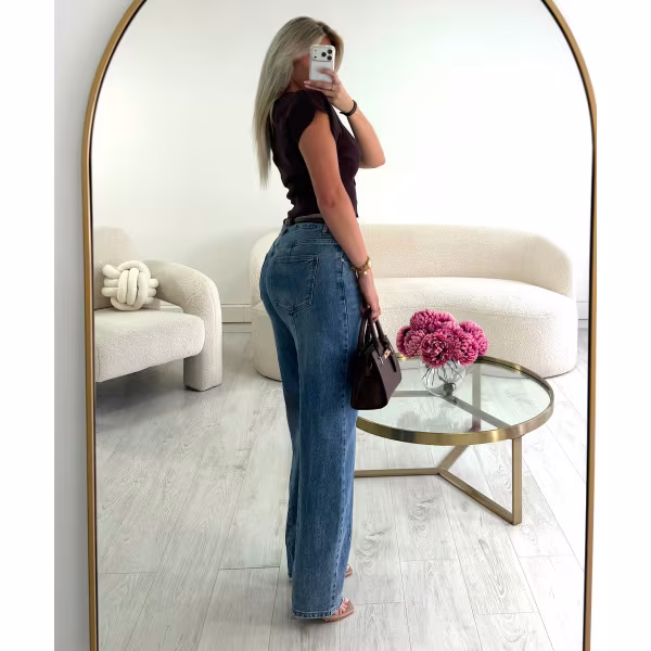 Jeans extra tall ballon bleu - DRESS DESIREE