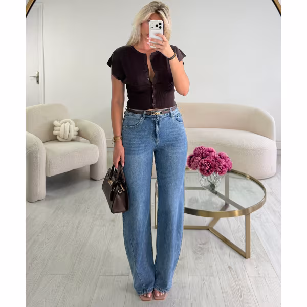 Jeans extra tall ballon bleu - DRESS DESIREE