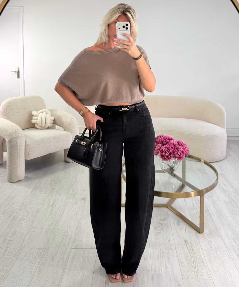Jeans extra tall ballon noir - DRESS DESIREE