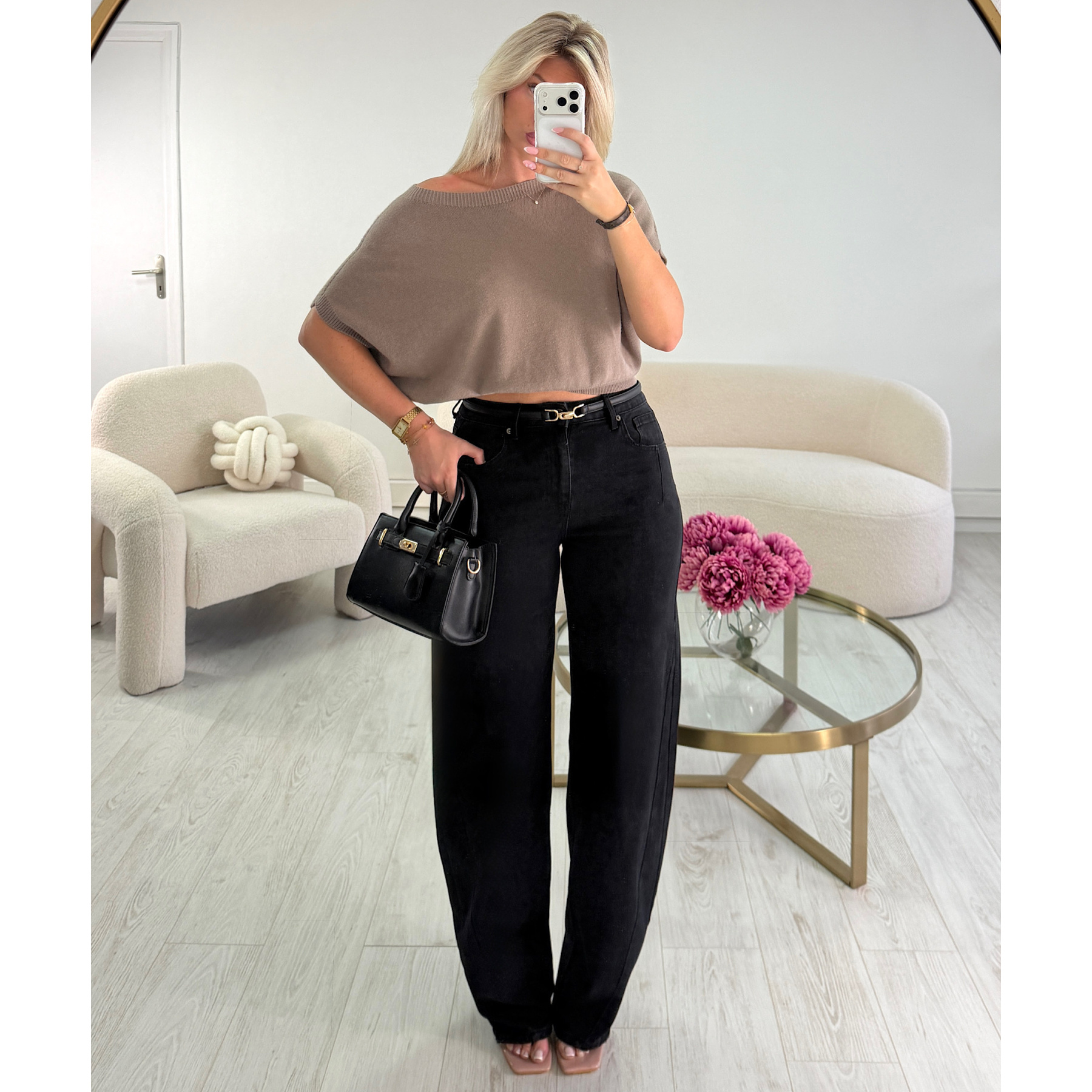 Jeans extra tall ballon noir - DRESS DESIREE