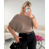 Pull sans manche taupe - DRESS DESIREE