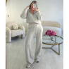 Ensemble pantalon casual gris chiné - DRESS DESIREE