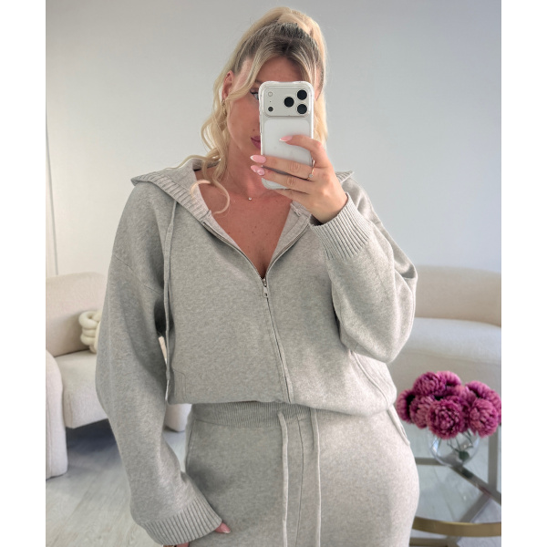 Ensemble pantalon casual gris chiné - DRESS DESIREE
