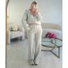Ensemble pantalon casual gris chiné - DRESS DESIREE
