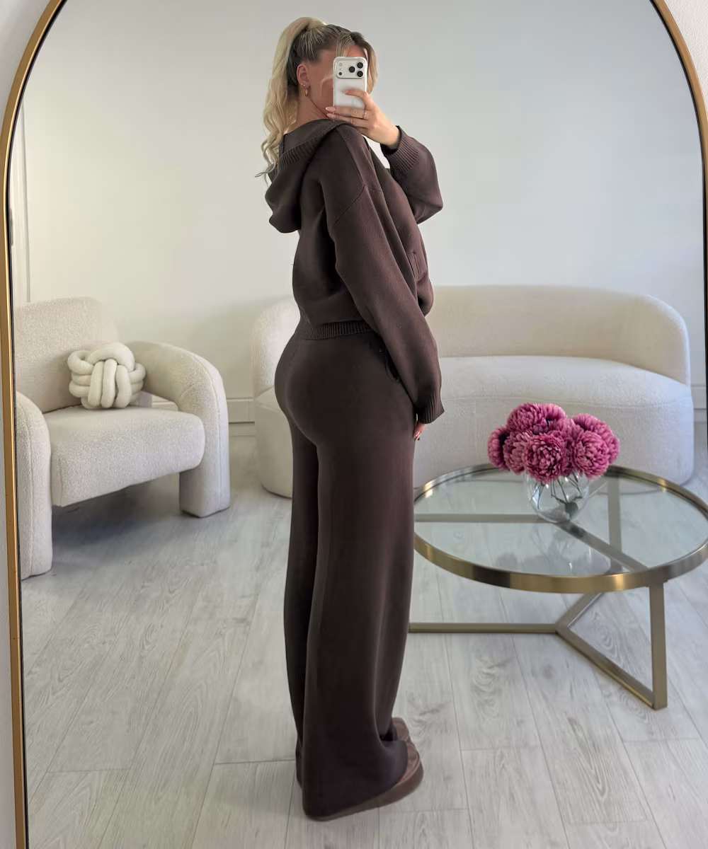 Ensemble pantalon casual choco