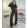 choco casual trouser set - DRESS DESIREE