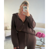 choco casual trouser set - DRESS DESIREE