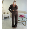 choco casual trouser set - DRESS DESIREE