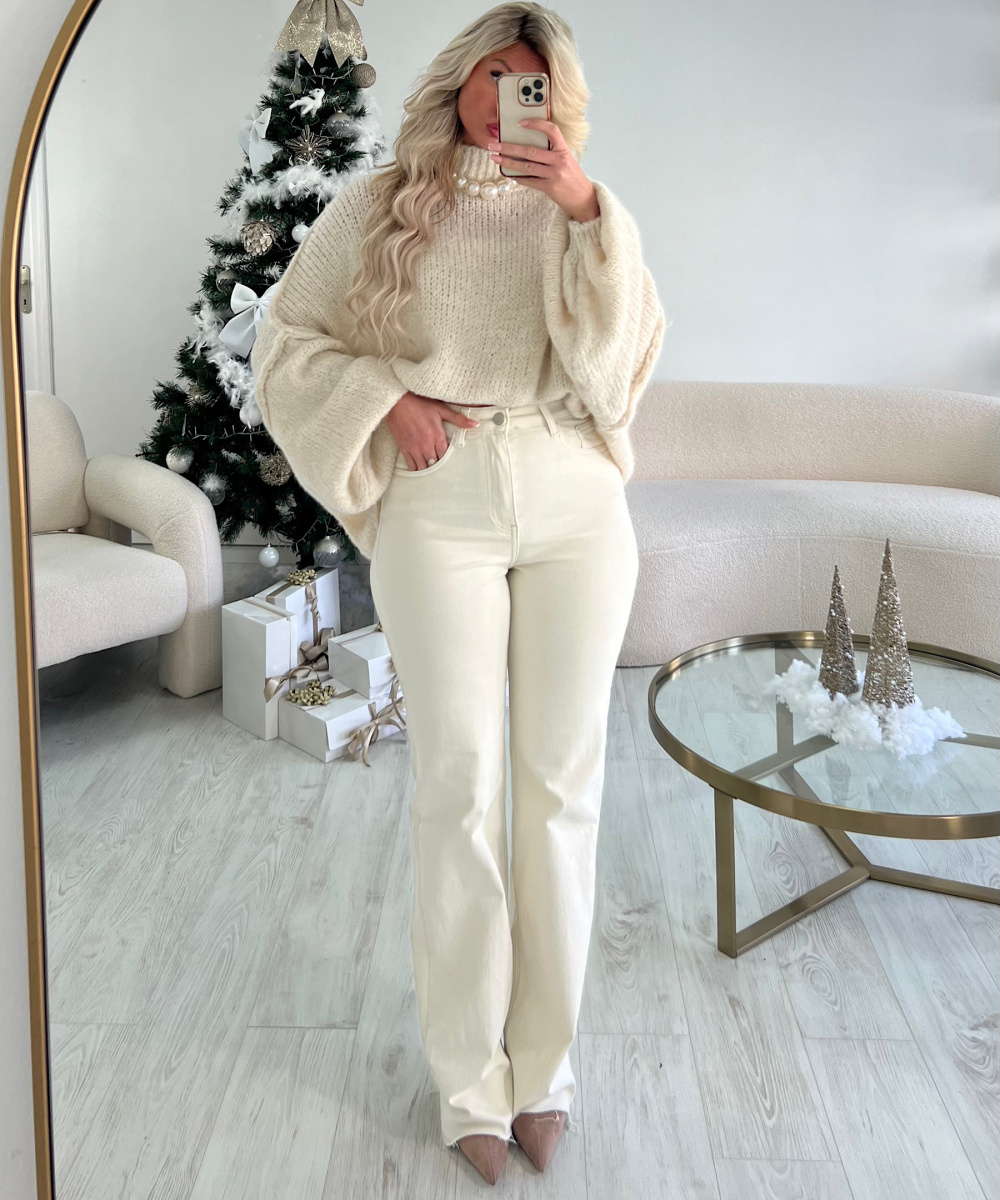 Tall crème jeans - DRESS DESIREE
