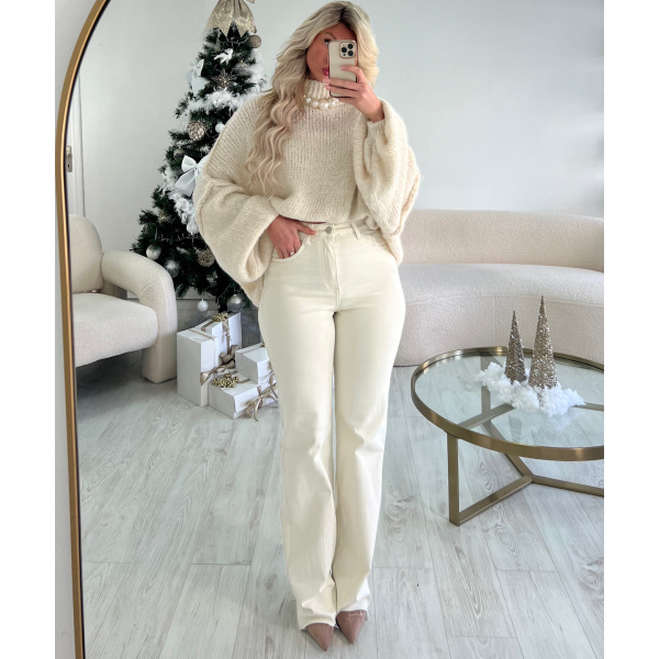 Tall crème jeans - DRESS DESIREE