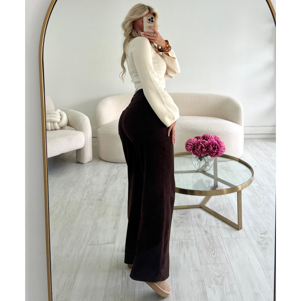 Standard brown wide leg jeans - DRESS DESIREE