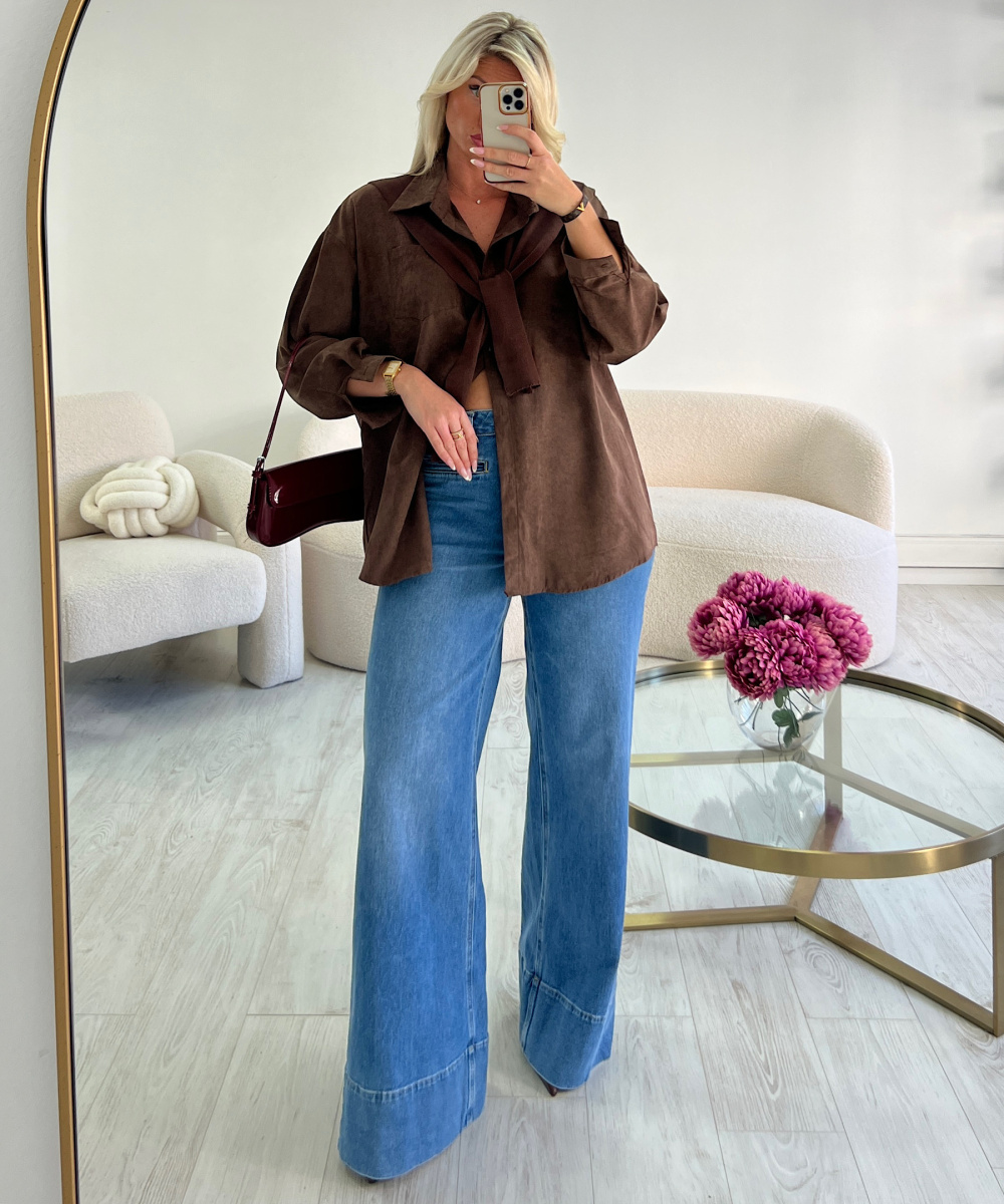 Chocolate suede shirt – Duo Polo