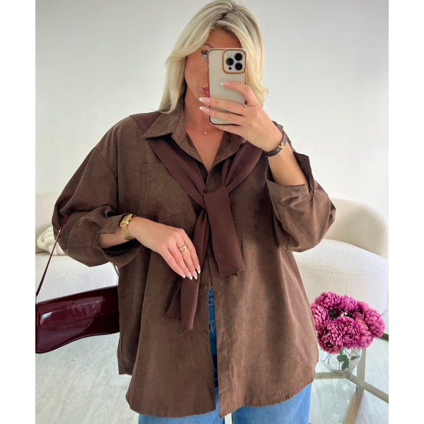 Chocolate suede shirt – Duo Polo