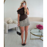 Top noir drapé asymétrique - DRESS DESIREE