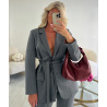 Grey heather fitted/straight blazer