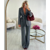 Grey heather fitted/straight blazer