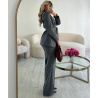 Grey heather fitted/straight blazer