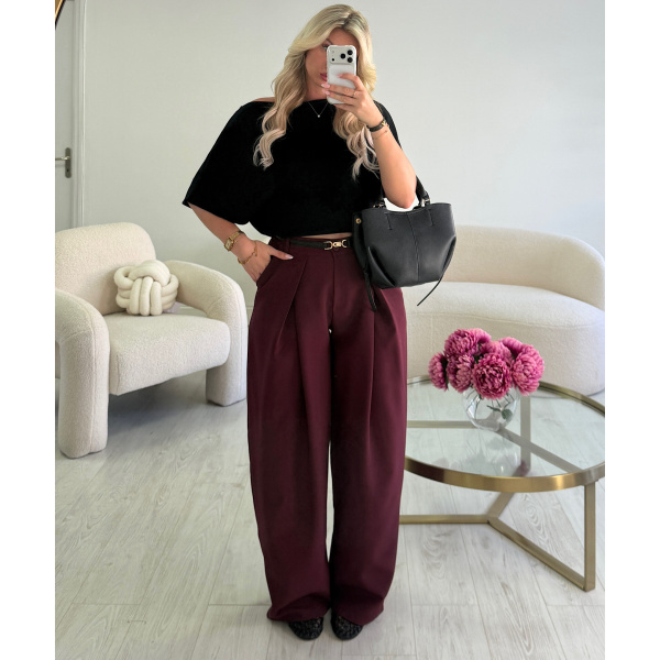Standard Barrel Pants in Burgundy