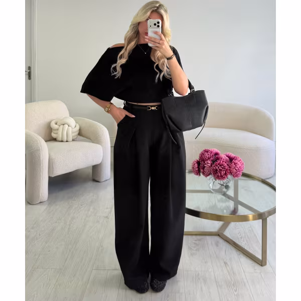 Pantalon barrel noir - DRESS DESIREE