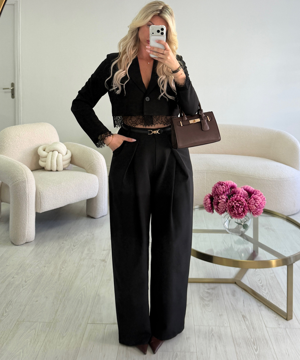 Pantalon barrel standard noir