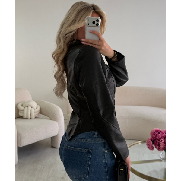 Veste simili corset officier noir - DRESS DESIREE