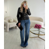 Veste simili corset officier noir - DRESS DESIREE