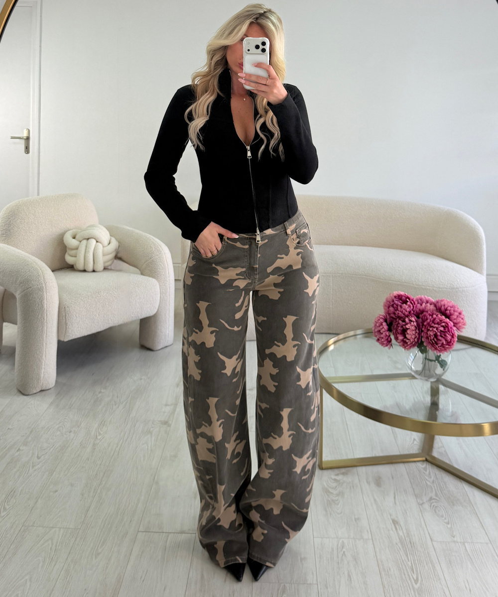 Jeans Tall ballon camouflage - DRESS DESIREE